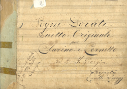 Frontespizio della partitura di Sogni Dorati di Vincenzo Giorgi